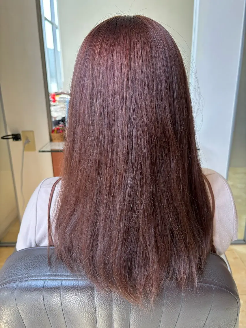 セミロング カラー カット パーマ 亀山 来未のヘアスタイル