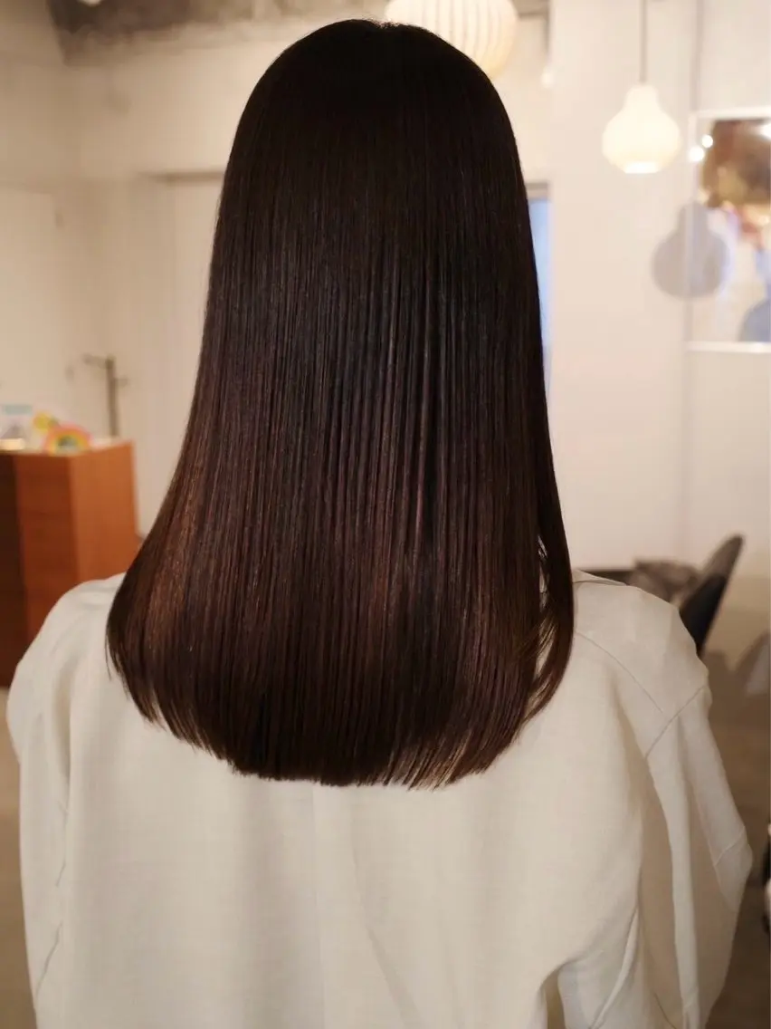 セミロング 縮毛矯正 【カットモデル募集】 Yoh-/HABUのヘアスタイル