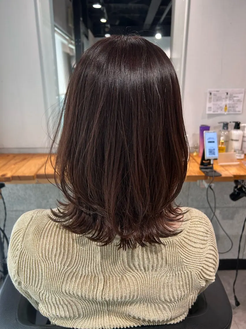 セミロング カット ヘアカラー ヘッドスパ レイヤーStyle 🪽菜々実のヘアスタイル