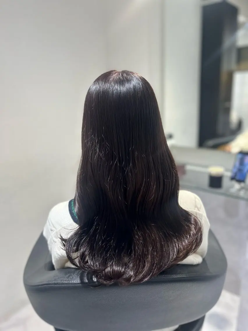 ロング カラー ヘアカラー トリートメント 表参道/透明感カラー /暗髪/ジュキヤのヘアスタイル