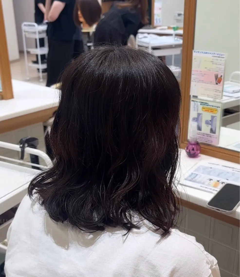 ミディアム パーマ パーマ 川又 愛美のヘアスタイル