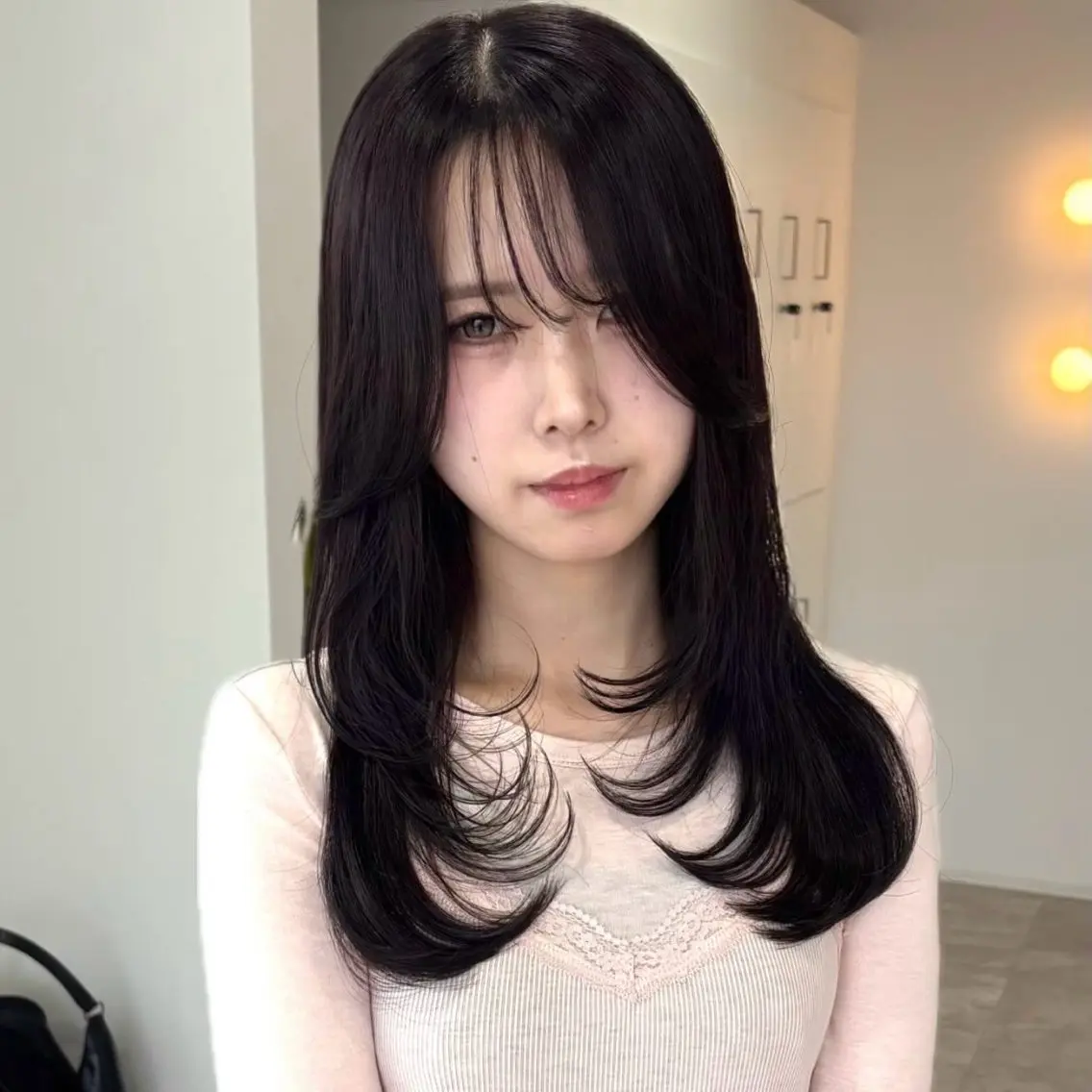 ミディアム カット ヘアカラー トリートメント 大人可愛い/韓国 レイヤー🎀まおのヘアスタイル