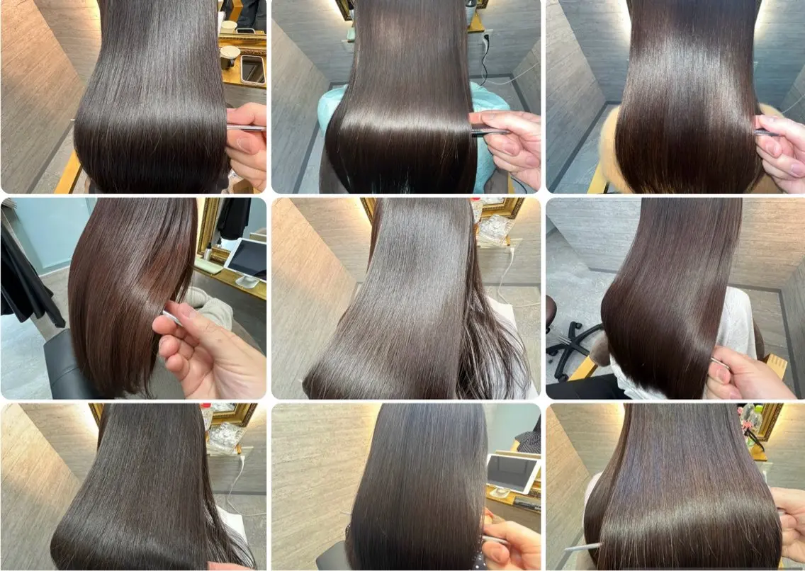 ヘアカット✂️+カラー+髪質改善トリートメント+ウルトラファインバブル洗浄付き✨の写真