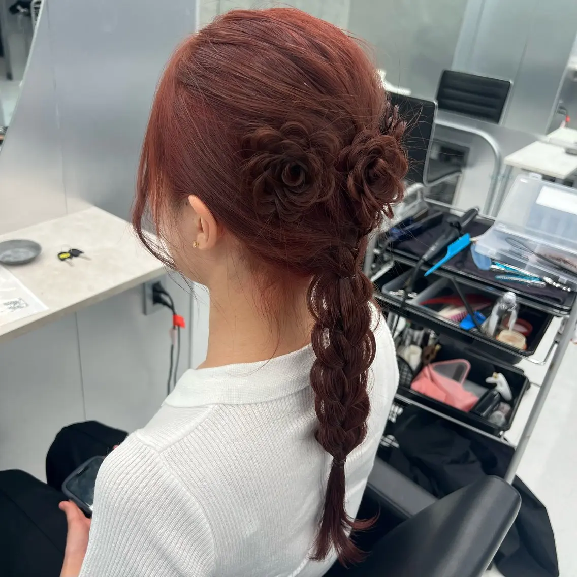 ロング カラー ヘアアレンジ ヘアカラー トリートメント ヘアセット 大人GAL製造機/カ ラー×エクステゆいとのヘアスタイル