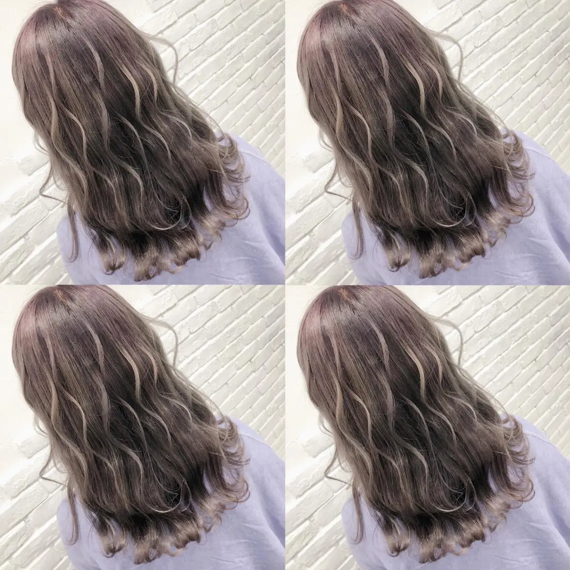 ロング カラー ヘアアレンジ メンズ キッズ ヘアカラー トリートメント 💟Chloe原宿店 🩶ハイトーンのヘアスタイル