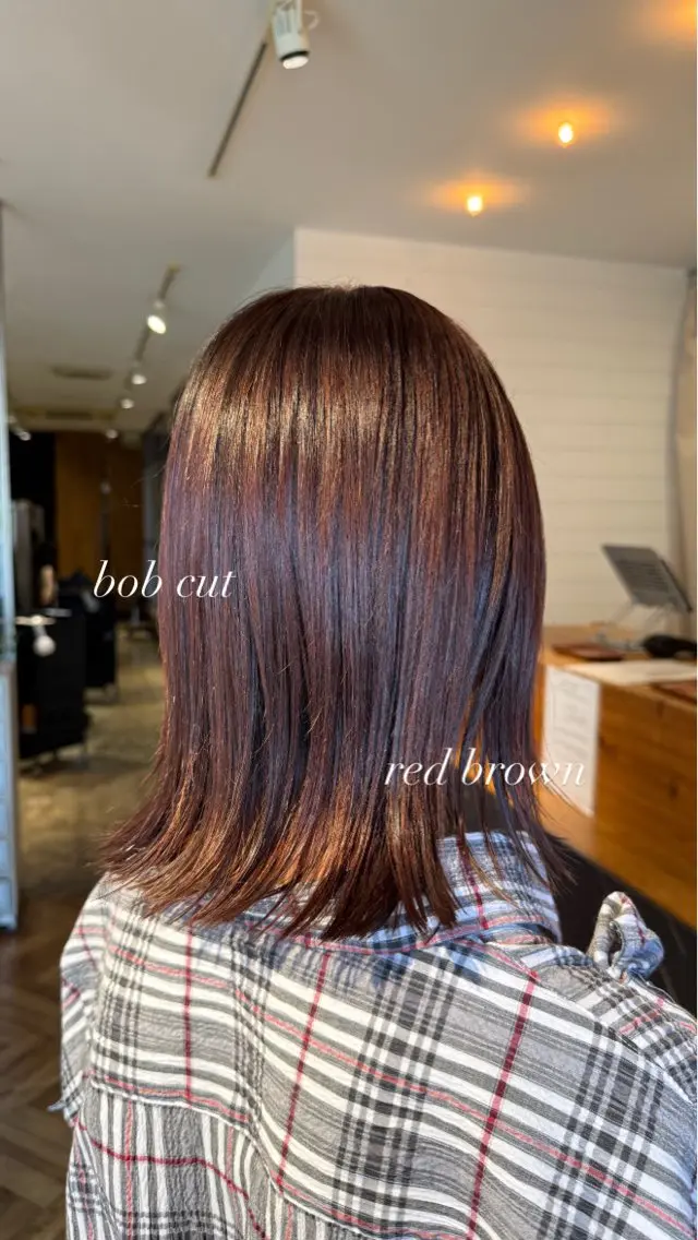 ミディアム カラー ヘアアレンジ ミディアムレイヤー ミディアムパーマ 透明感カラー ボブ くびれヘア みなみ/韓国ボブ/ 韓国レイヤーのヘアスタイル