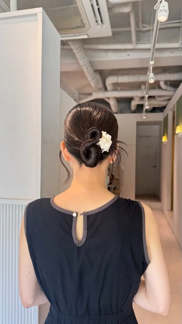 ミディアム ヘアアレンジ 杉田 茉優のヘアスタイル