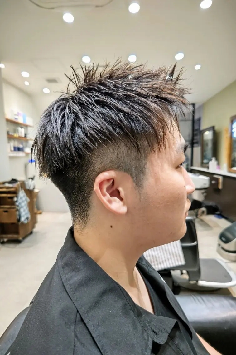 ショート メンズ アップバング 刈り上げ ショートヘア 🎶メンズカット🧴 大森✂️⸒⸒のヘアスタイル