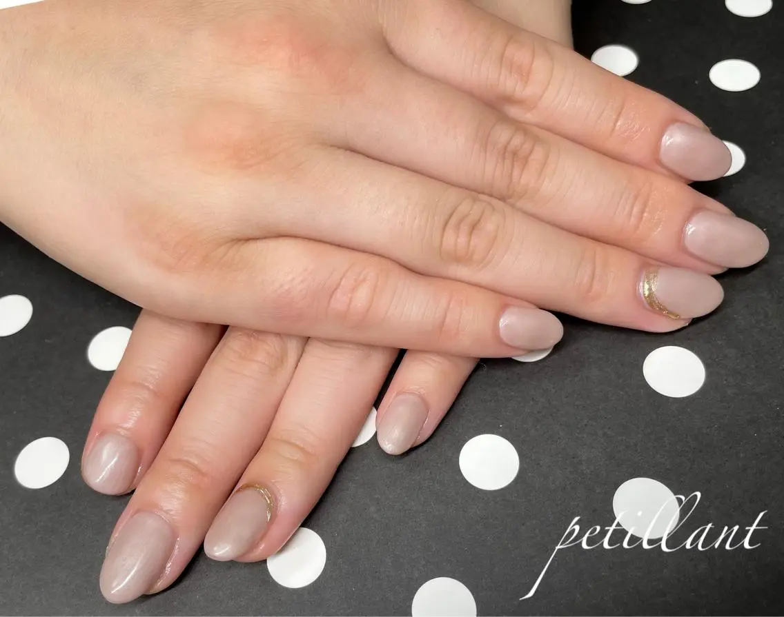 ネイル アートネイル シンプルネイル nail salon petillantのネイルデザイン