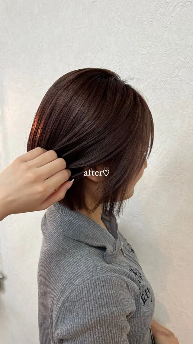 ショート カラー カット MAHIRU🤍 艶髪・ストレート🫧のヘアスタイル