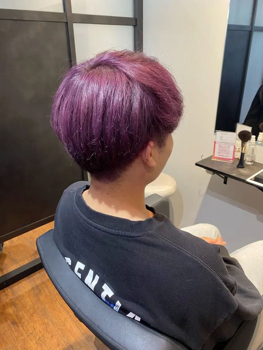 ショート カラー レッドカラー バイオレットカラー ヘアカラー N゚秋田店【副店長】 aiのヘアスタイル