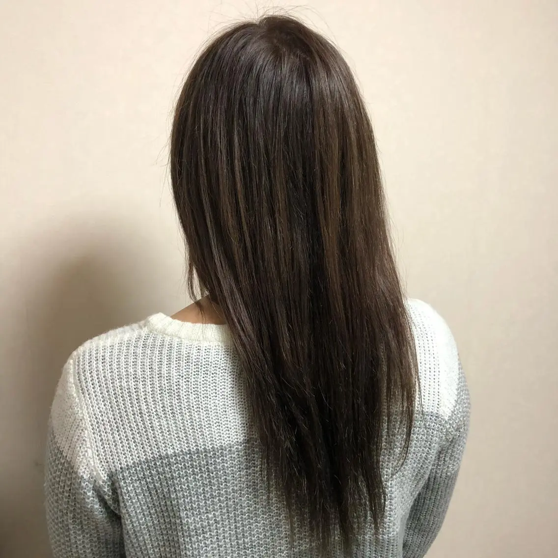ロング カラー アッシュ アッシュブラウン ブラウンカラー レイヤー×ヘッドスパ *保田遥*のヘアスタイル