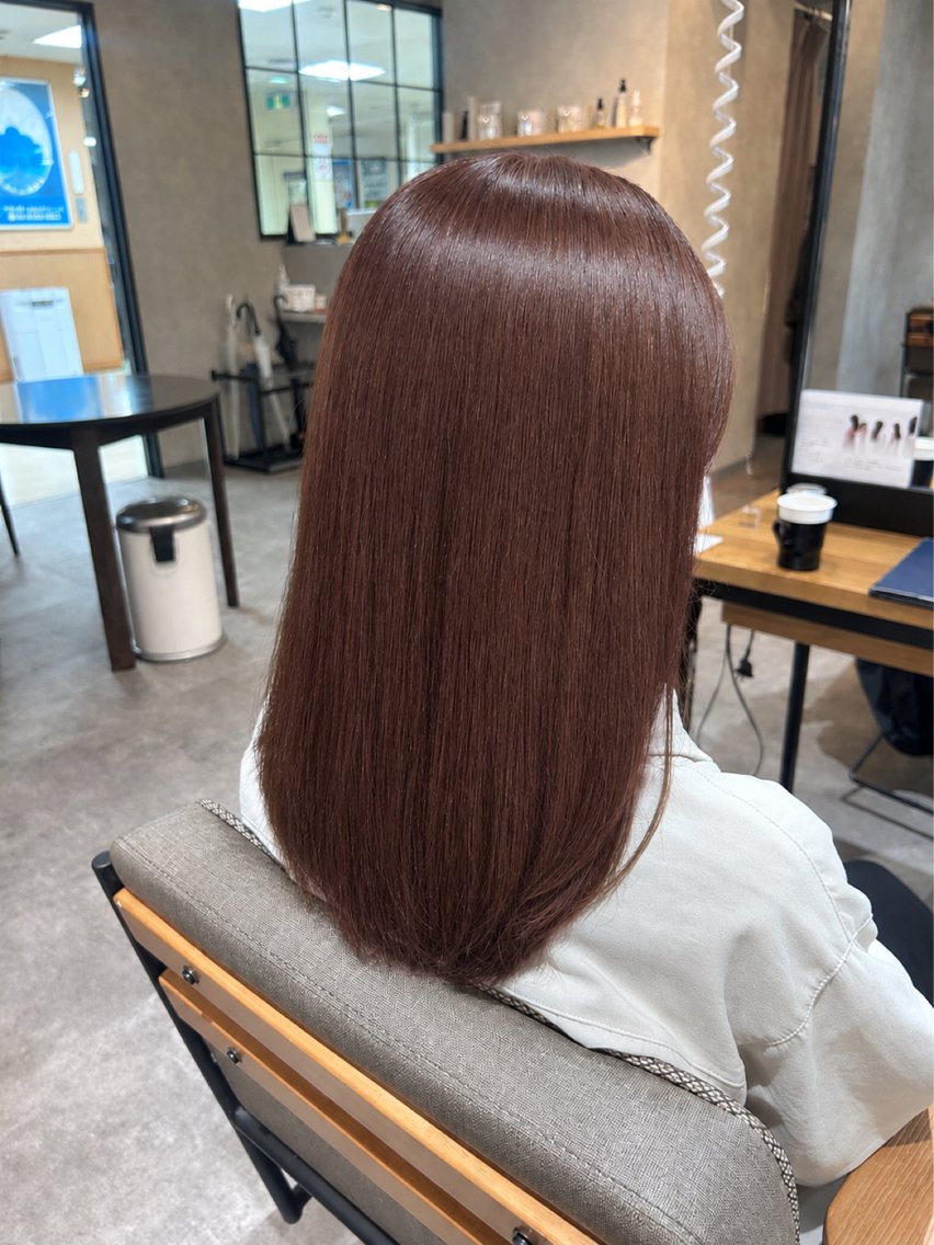 セミロング カラー ブラウンカラー ピンクカラー カット ヘアカラー トリートメント 🌈CHIHIRO ⛅️✨のヘアスタイル