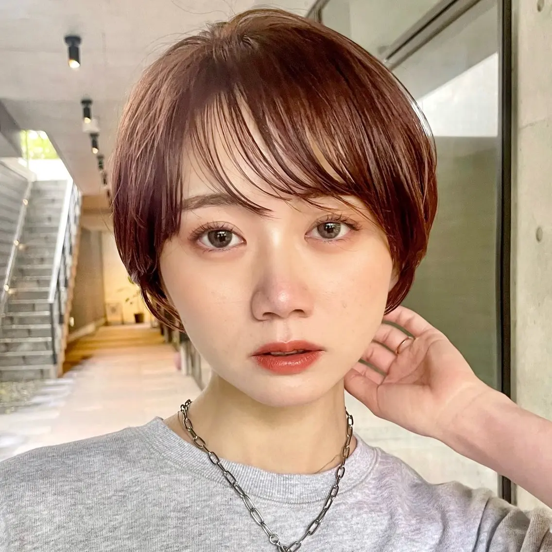 ショート カラー ヘアアレンジ ヘアカラー トリートメント 暖色/レイヤー/ショ ート/hana🌸のヘアスタイル