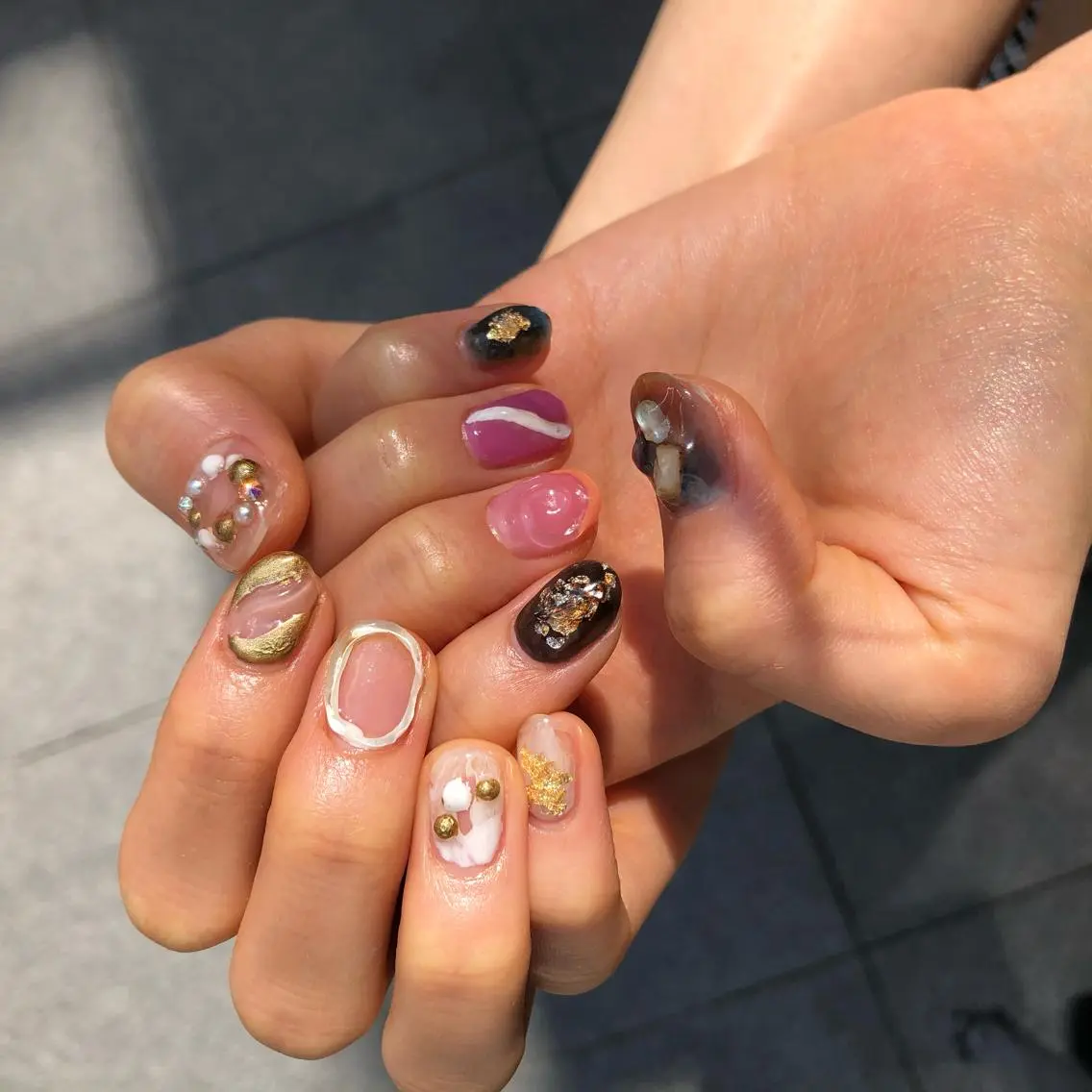 ネイル ニュアンスネイル shimizu yuuのネイルデザイン