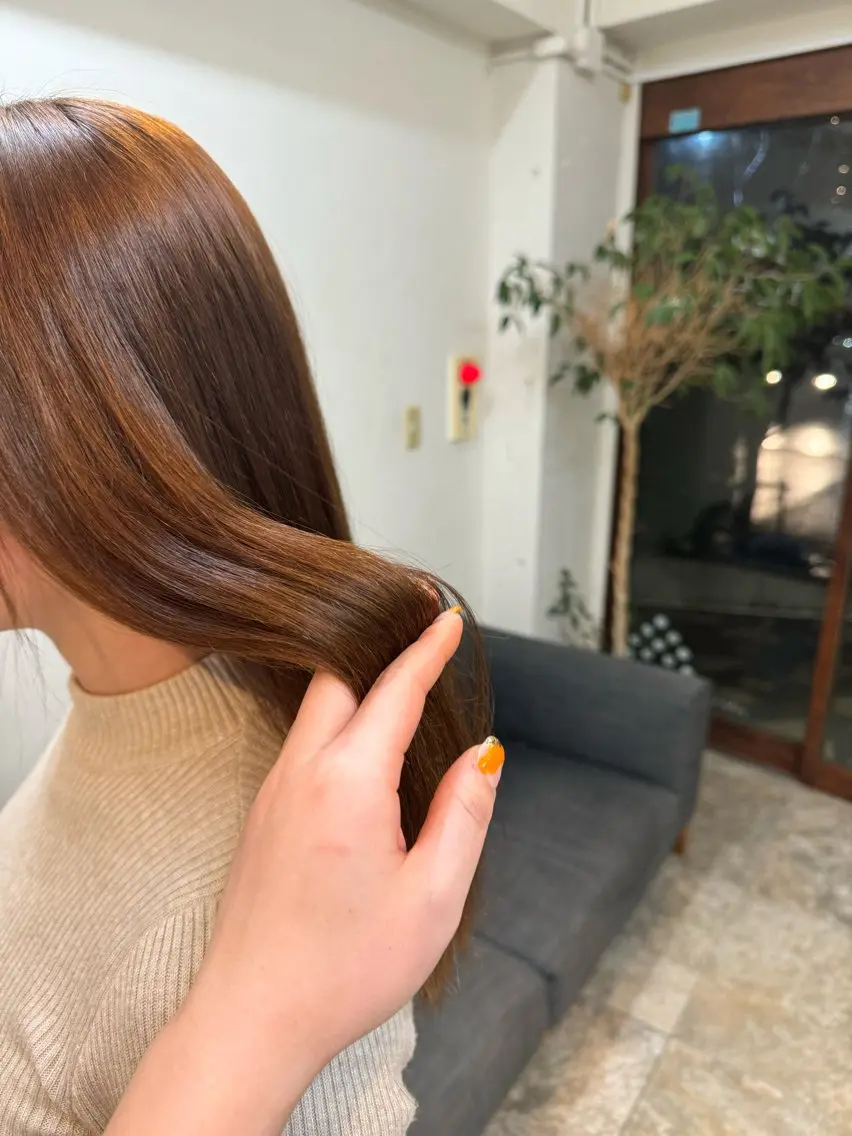 ロング パーマ 縮毛矯正 内藤 さつきのヘアスタイル