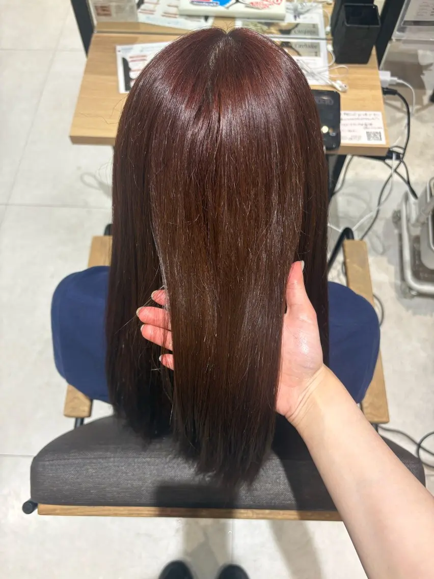 ロング ヘアカラー トリートメント rina⟡/川越/ ナチュラルカラー🪽のヘアスタイル