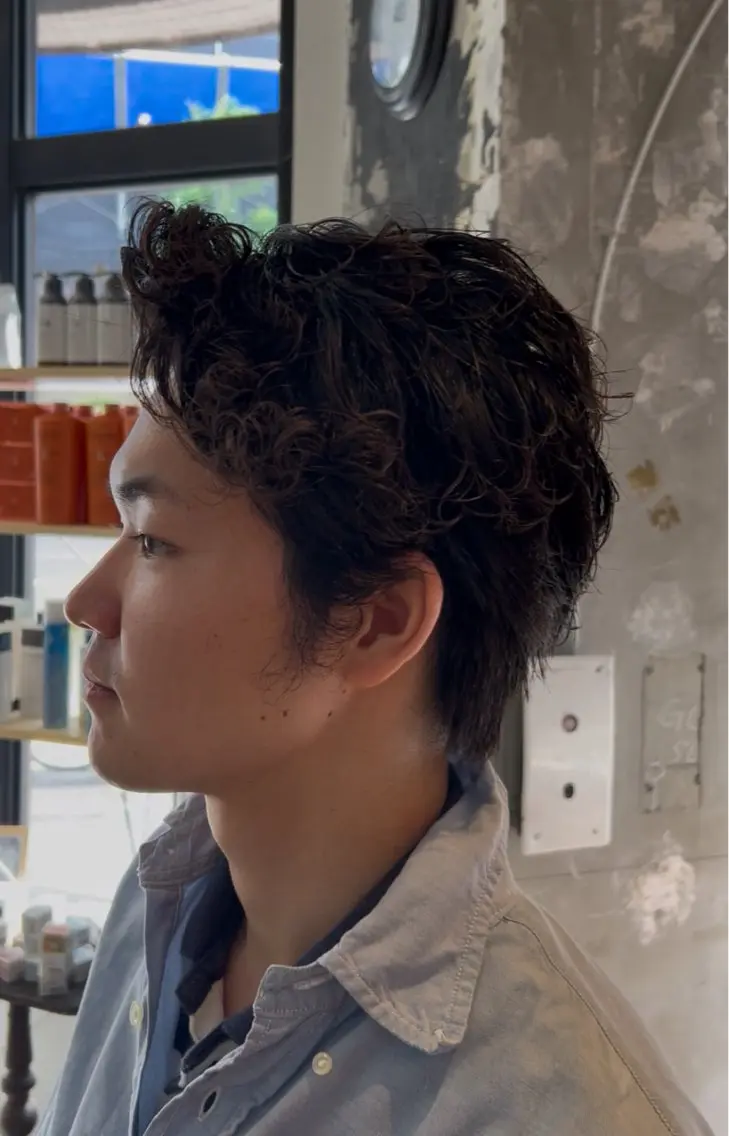 ショート メンズ カット パーマ こころ/カーリーヘア /シャドウパーマのヘアスタイル