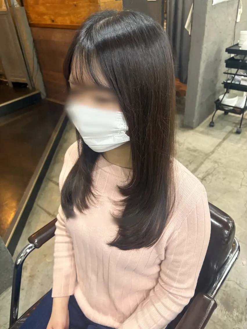ロング 顔周りカット レイヤーカット カット BULL松戸⭐️ 渡邉 春佳のヘアスタイル
