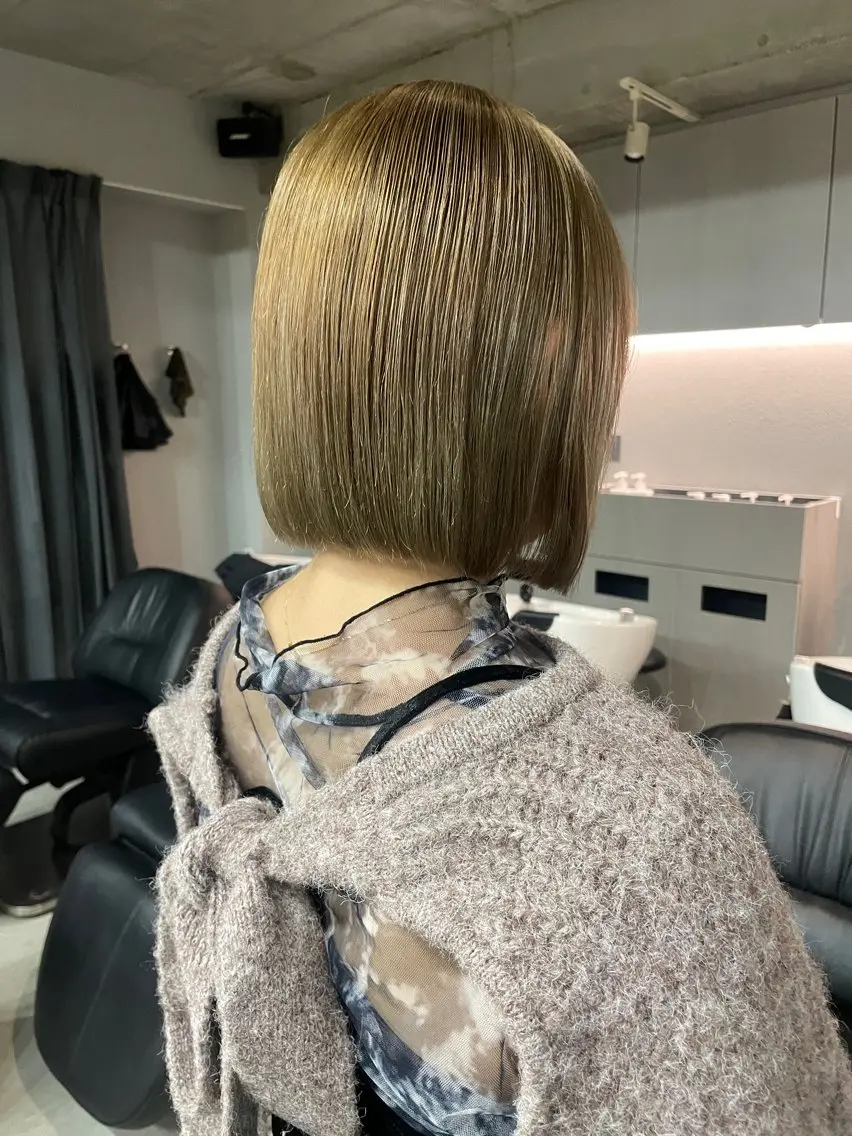 ミディアム カラー カット ヘアカラー トリートメント 表参道🌿赤み消し カラー/チナツのヘアスタイル
