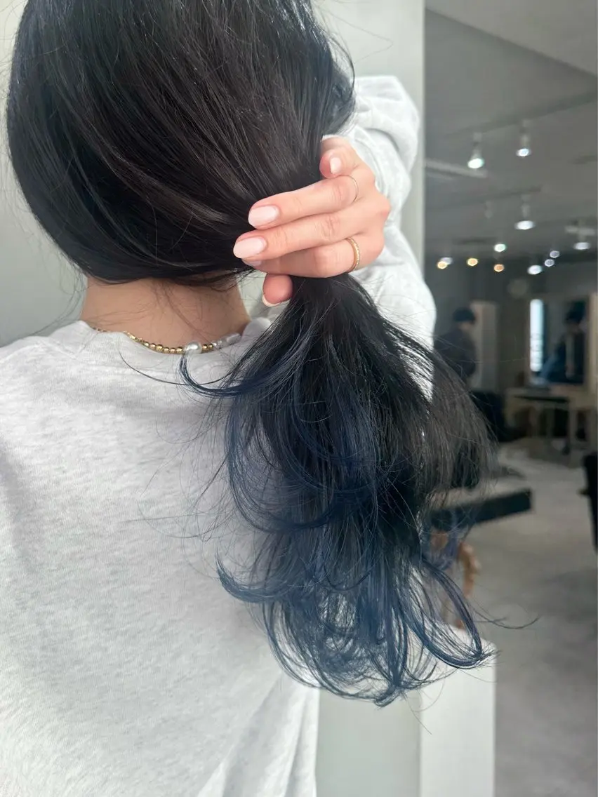 セミロング カラー ブリーチ 色落ちまでキレイに! !女性サロンのヘアスタイル