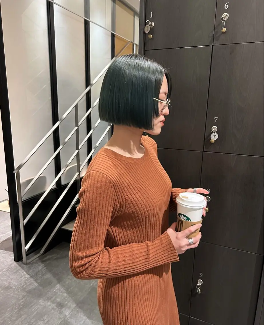 ミディアム カラー パーマ ヘアアレンジ キッズ グレージュ オリーブグレージュ オリーブグレー カット ヘアカラー stylist 🌸 kana.のヘアスタイル