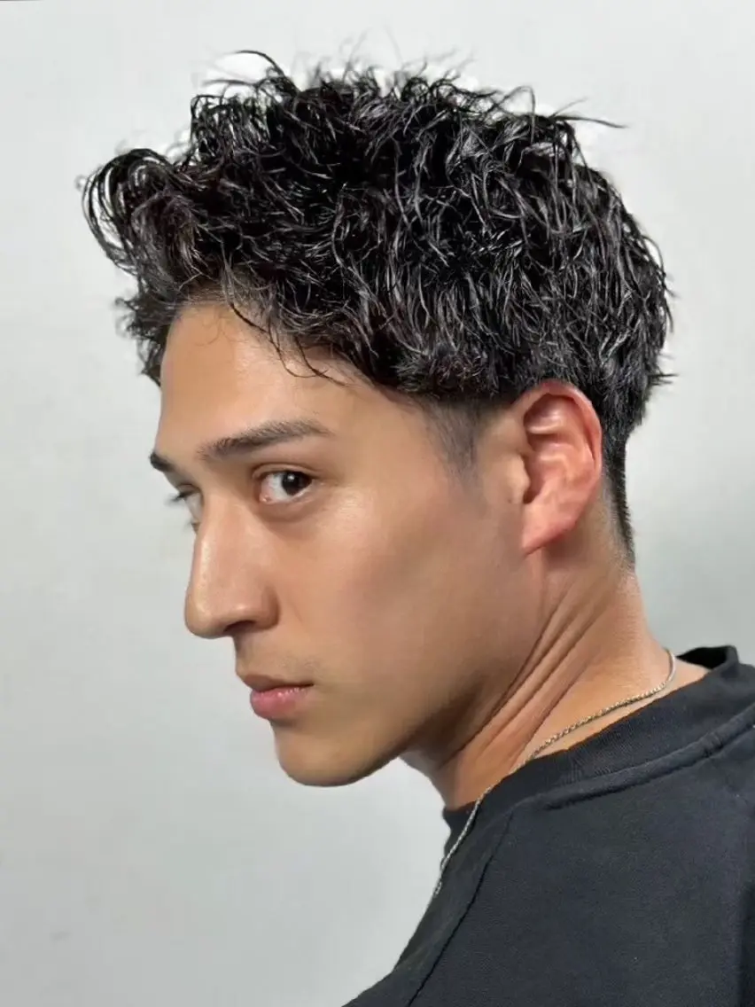 ショート パーマ メンズ 森本⚠️注意事項 ⚠️お読み下さい⚠️のヘアスタイル
