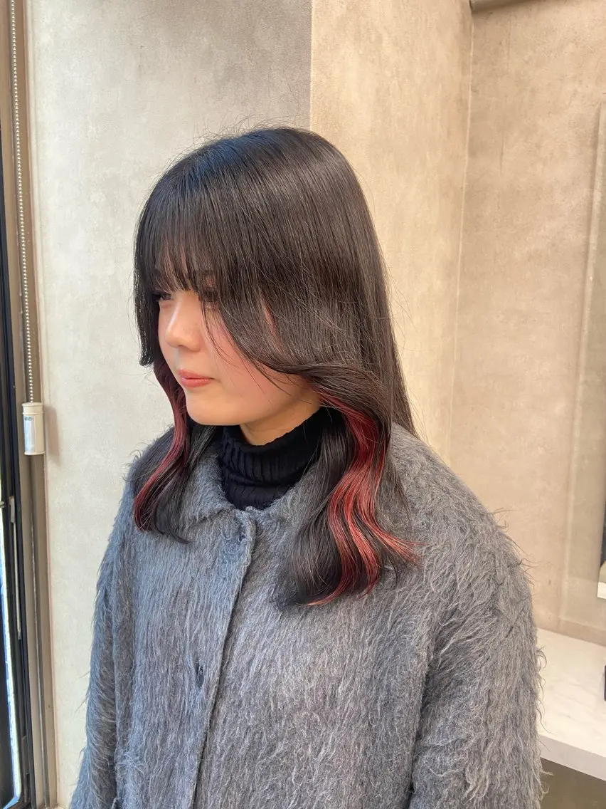 ミディアム カラー ヘアアレンジ Over hair_ misakiのヘアスタイル