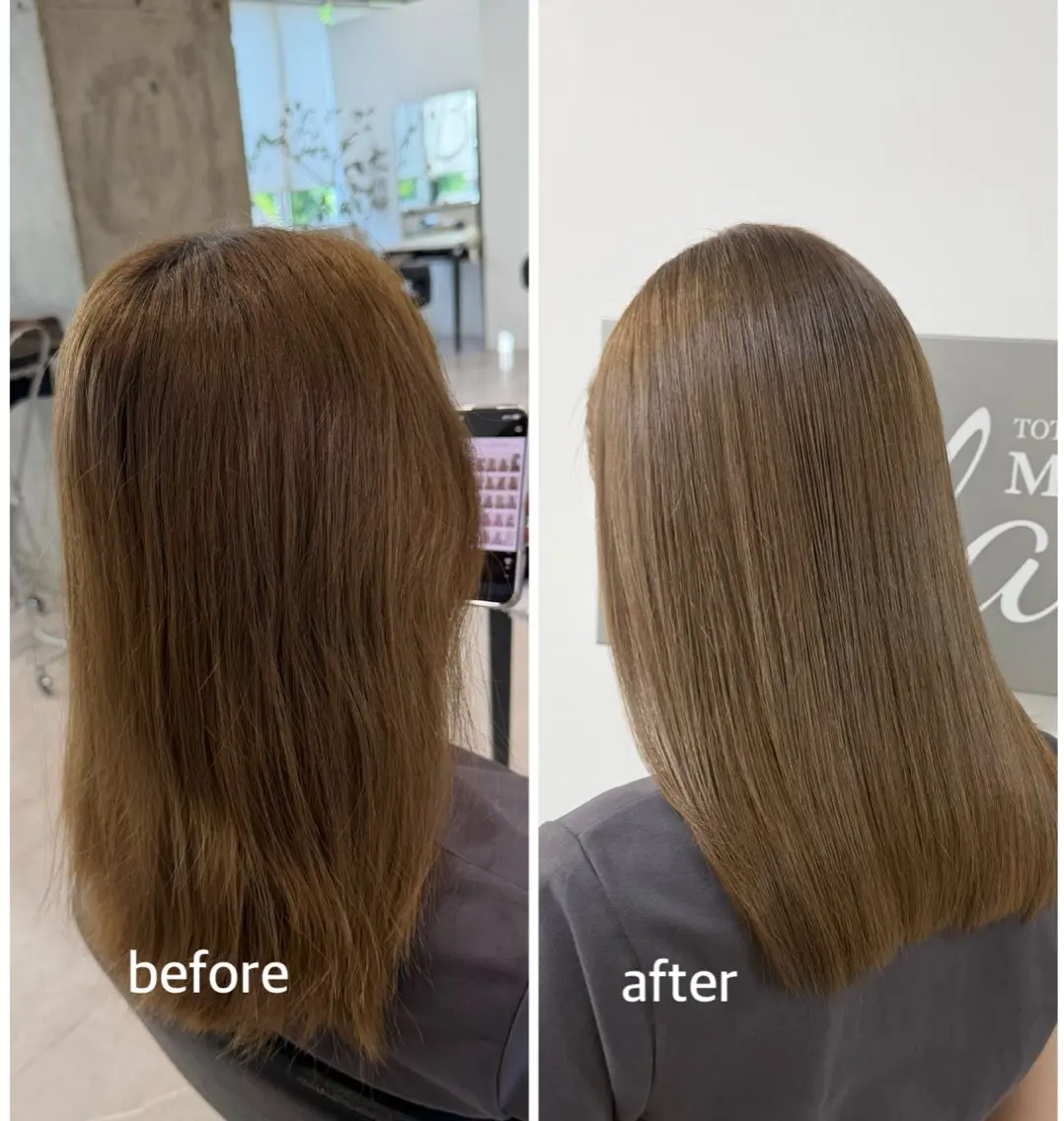 セミロング カット ヘアカラー トリートメント 山田 直樹のヘアスタイル