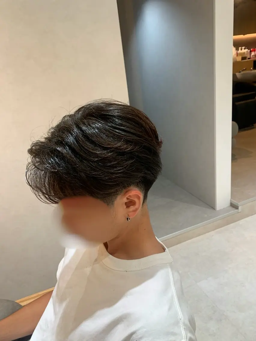 メンズ カット パーマ 本多 永佳のヘアスタイル