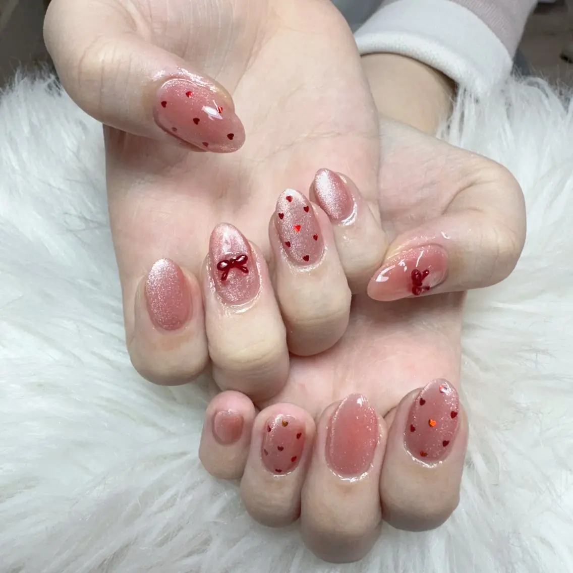 ネイル ハンドネイル 🎀nana🫧 ワンホンネイル🎀のネイルデザイン