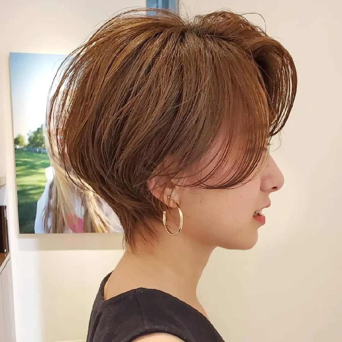 ショート 中高下 由真のヘアスタイル