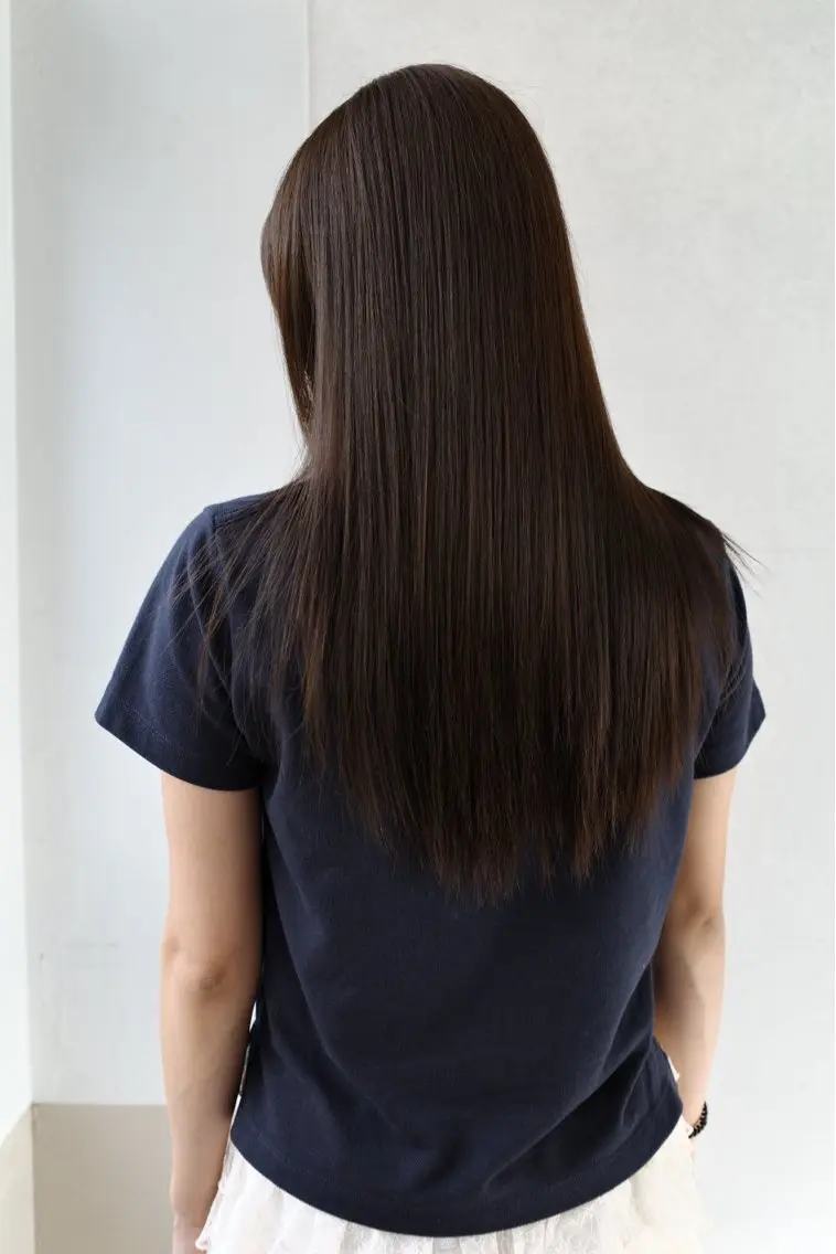 ミディアム カラー カット ヘアカラー トリートメント 髪質改善縮毛矯正 ブリーチなしRYOのヘアスタイル
