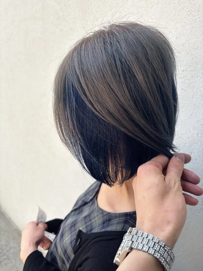 ミディアム カラー ヘアカラー トリートメント 鮫島海斗☆レイヤー☆ ケアブリーチのヘアスタイル