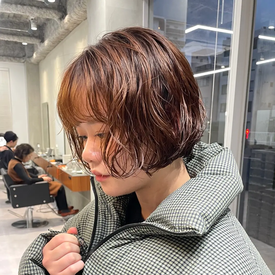 ショート カラー ボブ カット ヘアカラー トリートメント 👑ボブはお任せ ミヤノ👑のヘアスタイル