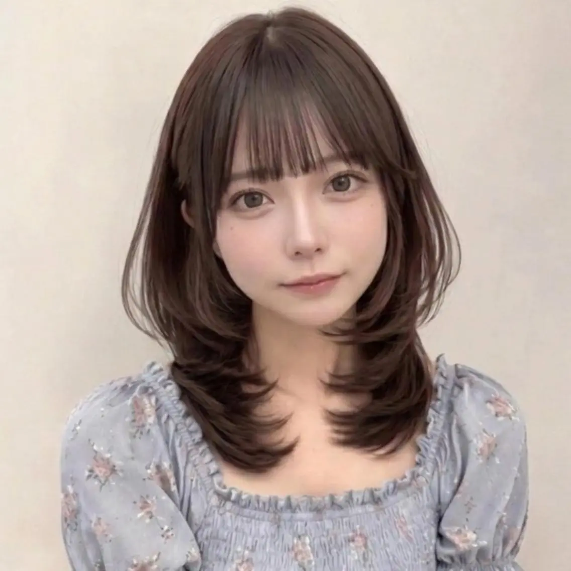 セミロング 艶髪ストレート❇️ レイヤー❇️出町光流のヘアスタイル