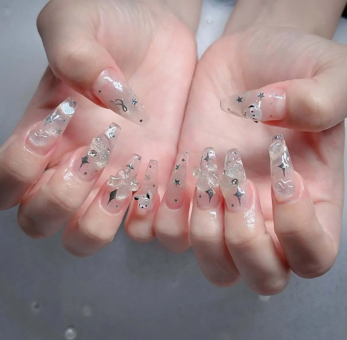 ネイル フレンチネイル ジェルネイル ハロウィン 韓国ネイル マグネットネイル ハンドネイル Hbaby nailのネイルデザイン