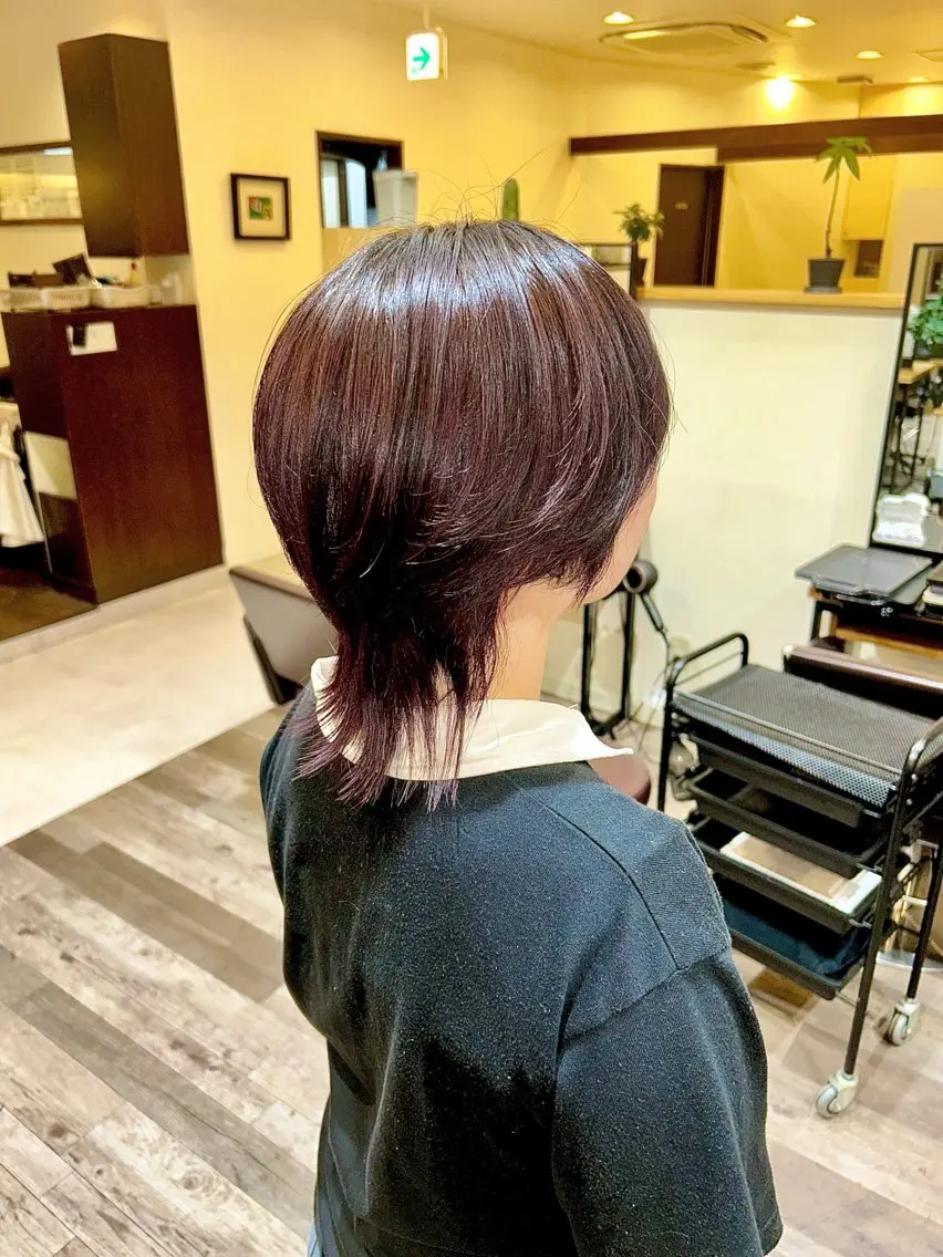 ミディアム カラー 高野 愛子のヘアスタイル