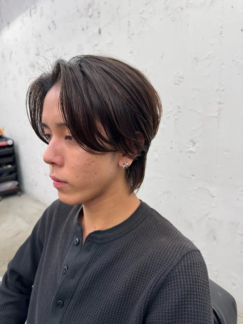 ミディアム メンズ センターパート メンズ韓国風 メンズショート くびれヘア 韓国風ヘア カット トリートメント 💈メンズ特化💈 TASUKUのヘアスタイル