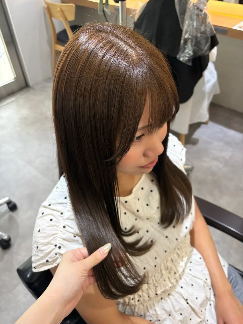 ロング カット ヘアカラー 🌿ボブ/美髪矯正/ 艶カラー/Rukiのヘアスタイル