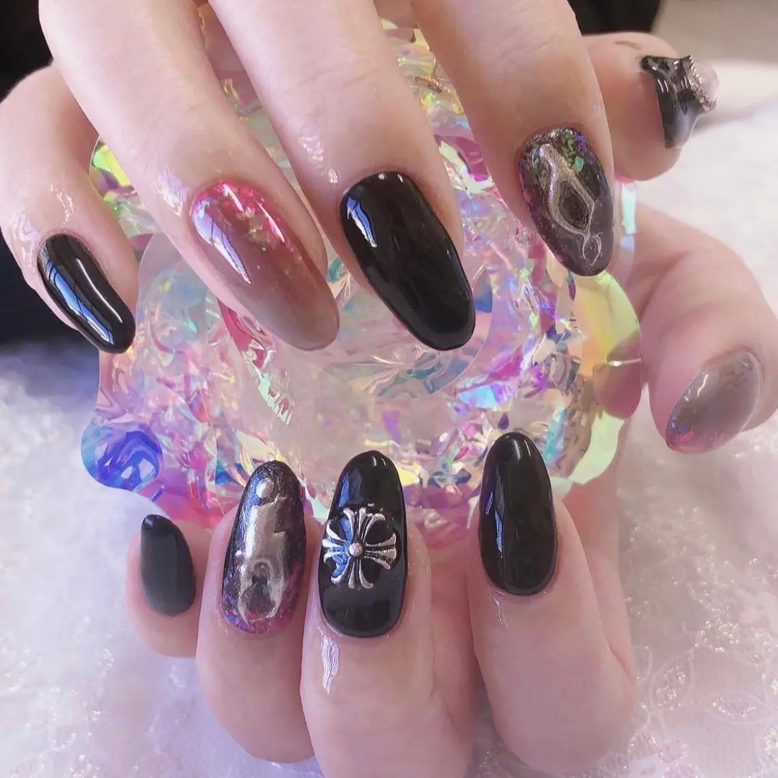 ネイル シルバー ハンドネイル Nail lieNのネイルデザイン