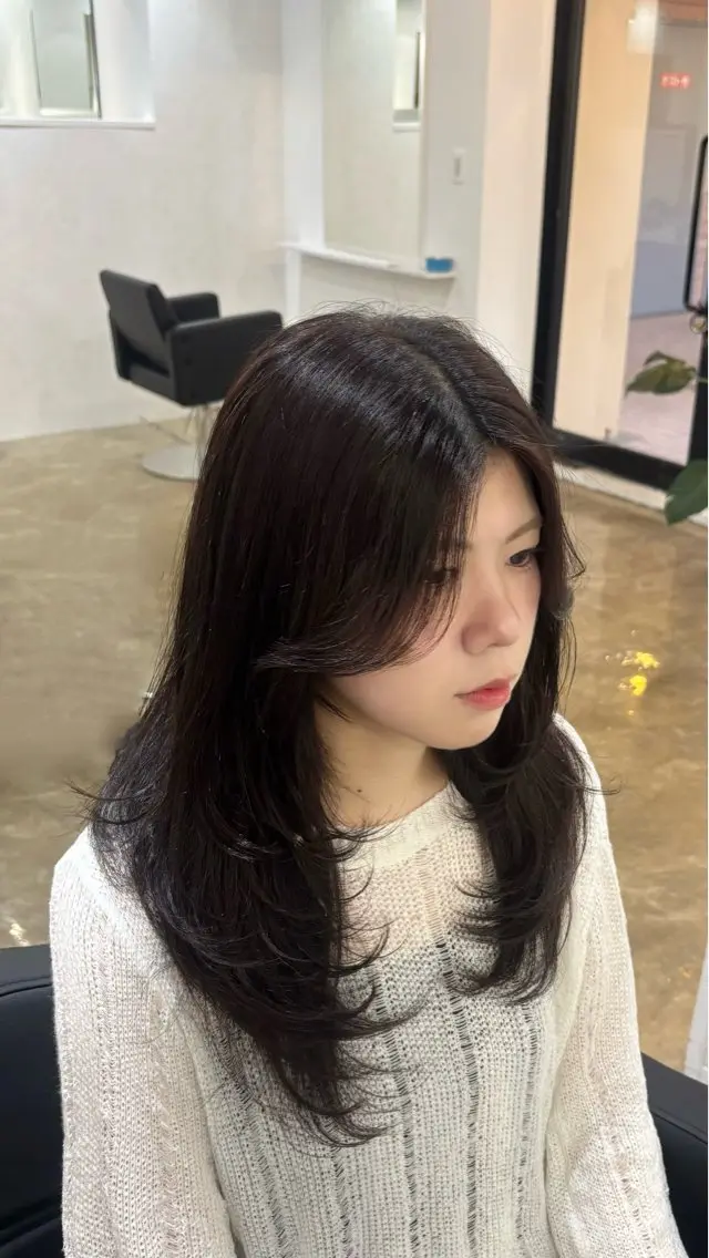 カラー 透明感カラー ヘアカラー トリートメント miyon/ RINOA🇰🇷のヘアスタイル