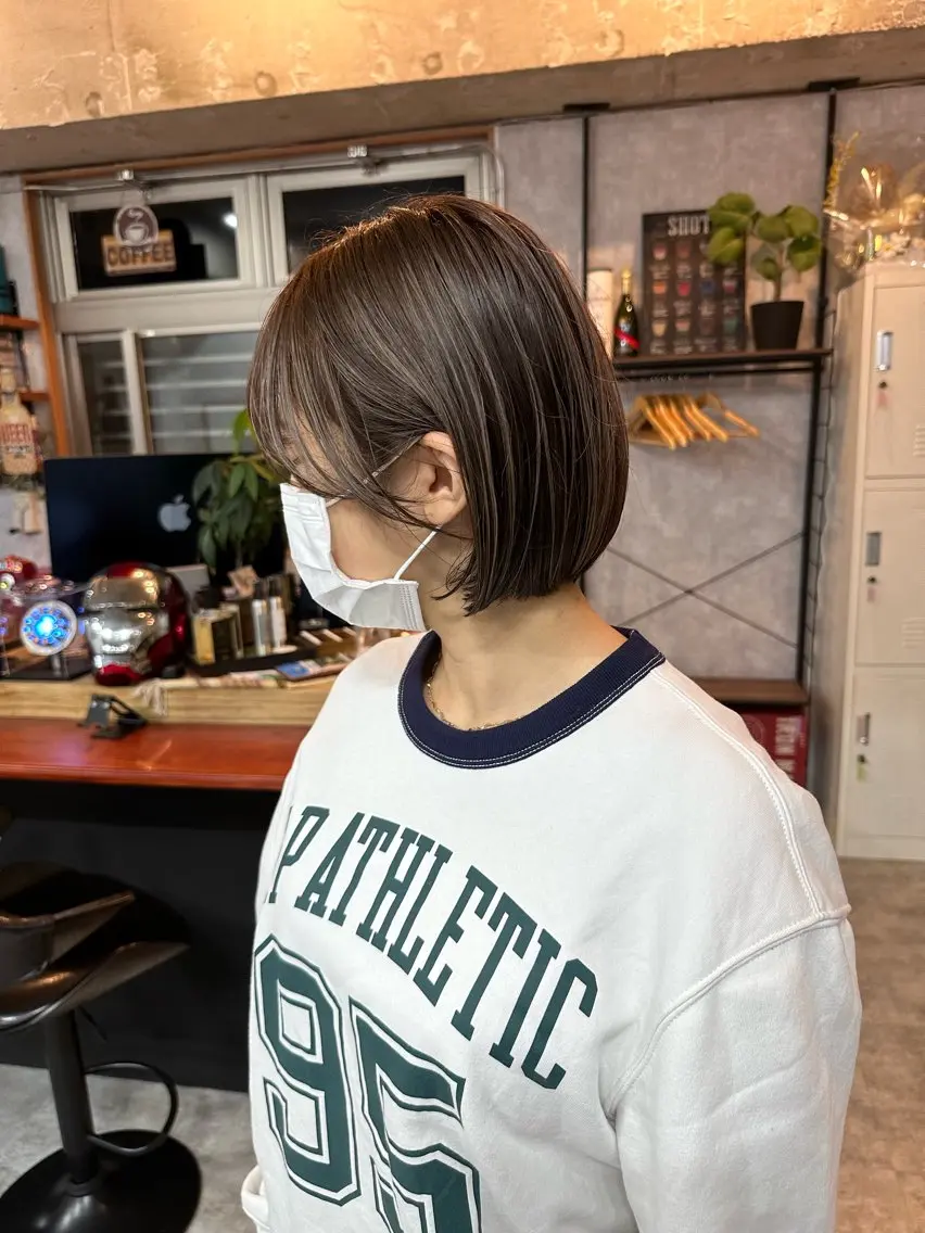 ショート 切りっぱなしボブ ショートボブ ハンサムショート 丸みショート ボブ モテ髪/ボブ/ショー ト/アダチフウトのヘアスタイル