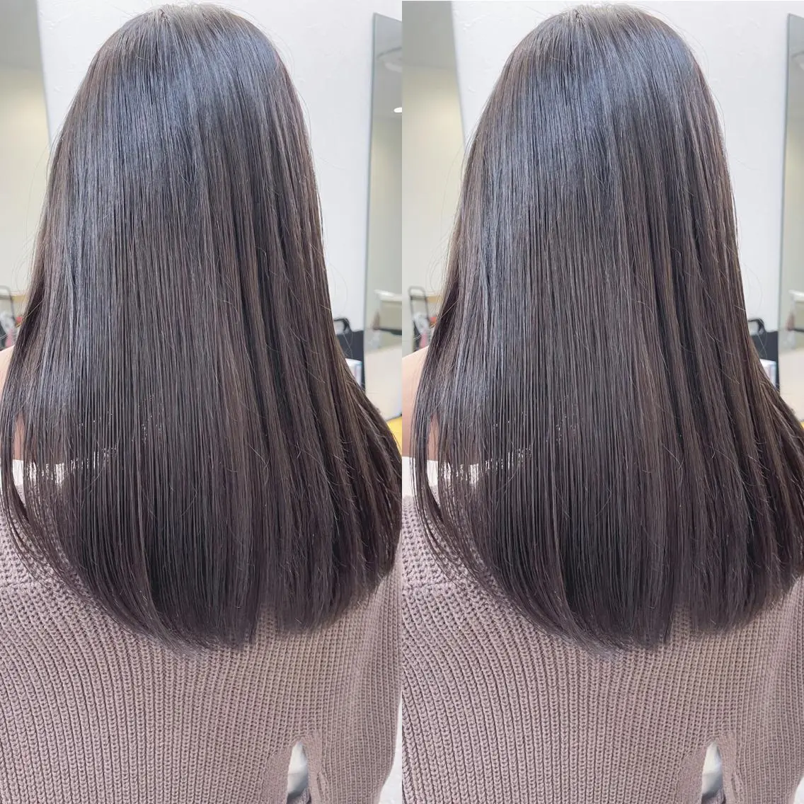 セミロング チョコレートブラウン トリートメント カット ヘアカラー トリートメント H (エイチ) 烏丸御池店のヘアスタイル