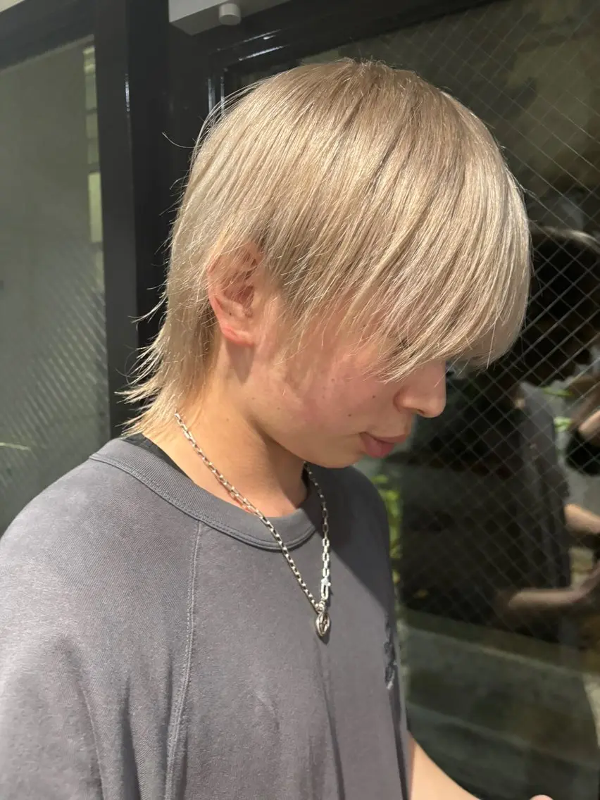 ショート カラー メンズ ヘアカラー デザインカラー みさのヘアスタイル