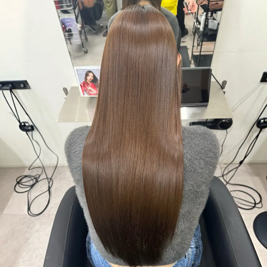 ロング カラー カット 縮毛矯正 トリートメント 🎀レイヤー×透明感 ×髪質改善🎀米田のヘアスタイル