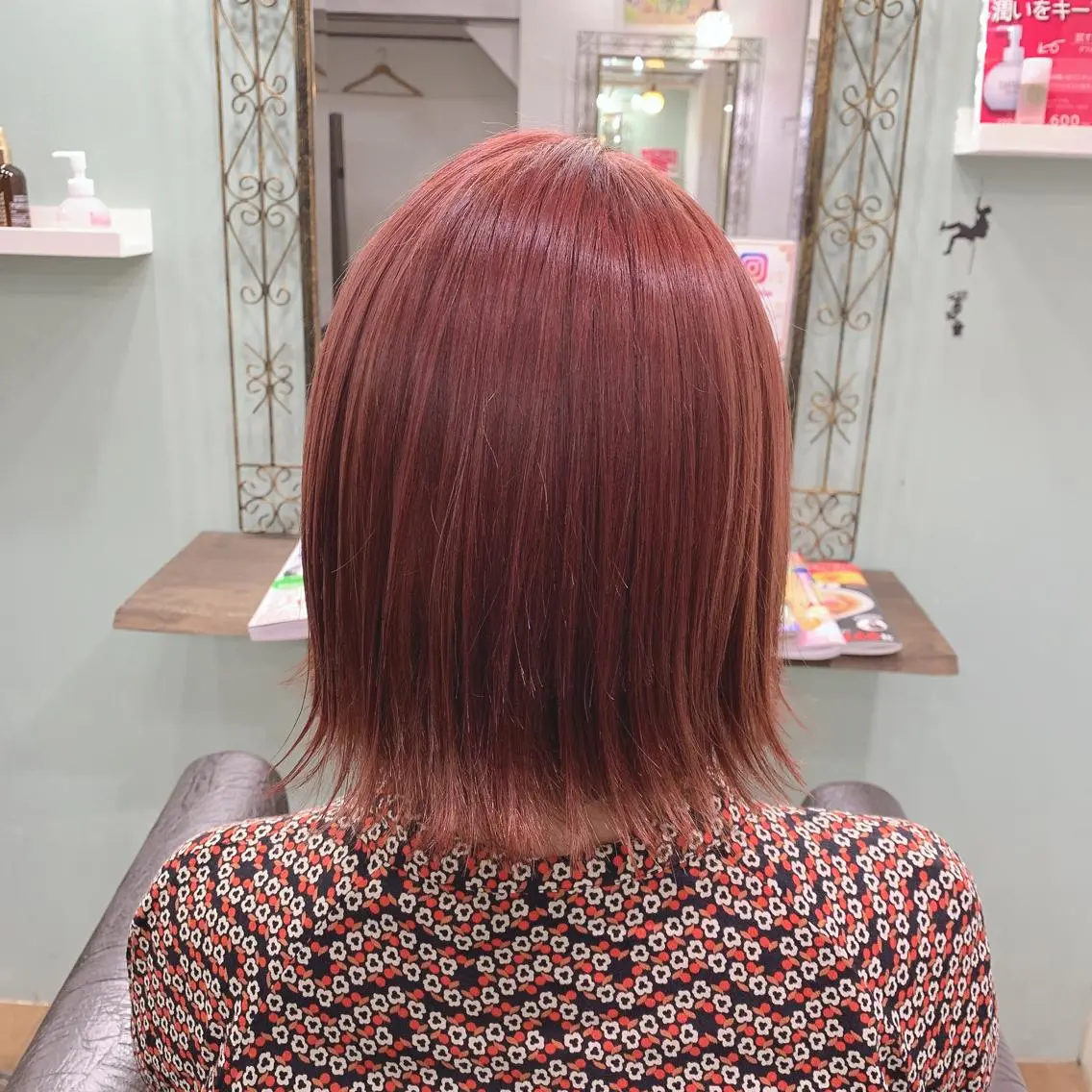 ミディアム カラー R ri R takagiのヘアスタイル