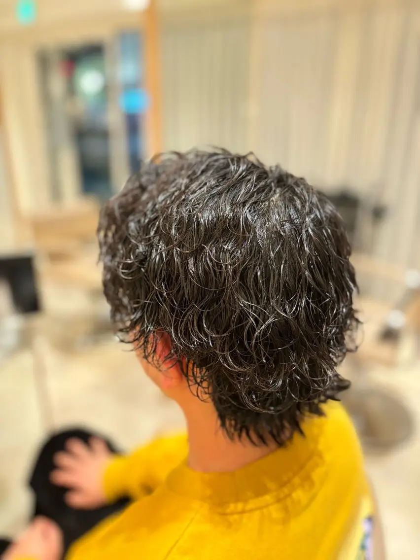 ミディアム パーマ メンズ カット パーマ 坂上広樹 foto武蔵小杉のヘアスタイル