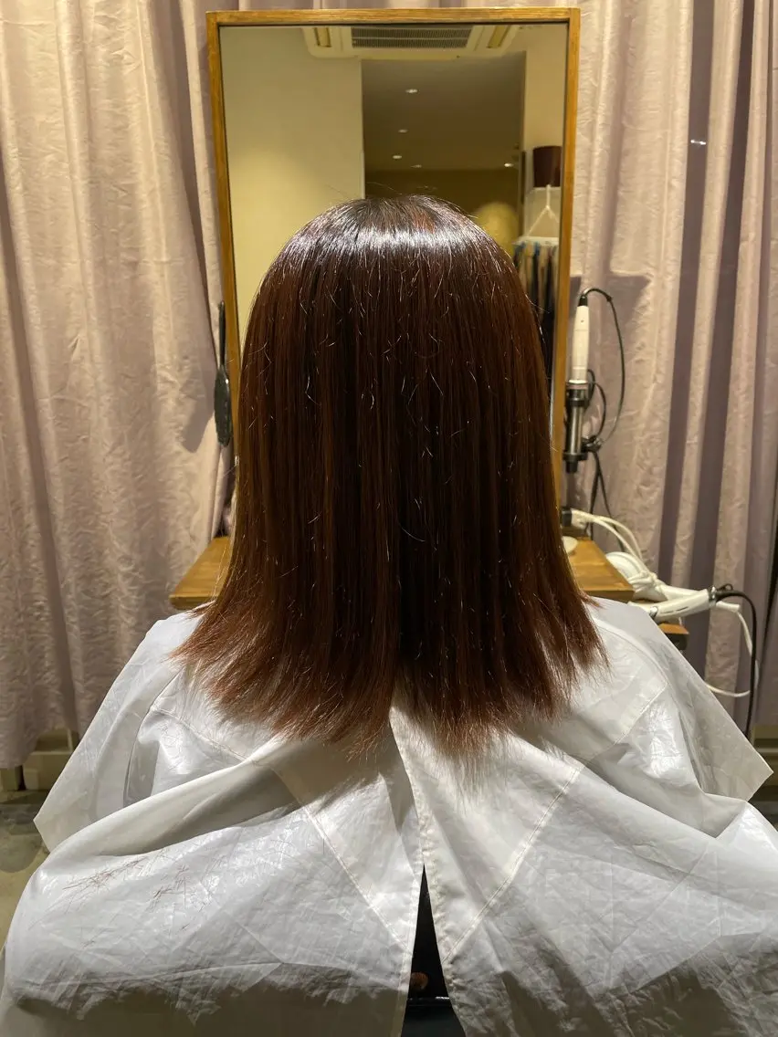 ミディアム カラー カット 柳井 準平のヘアスタイル
