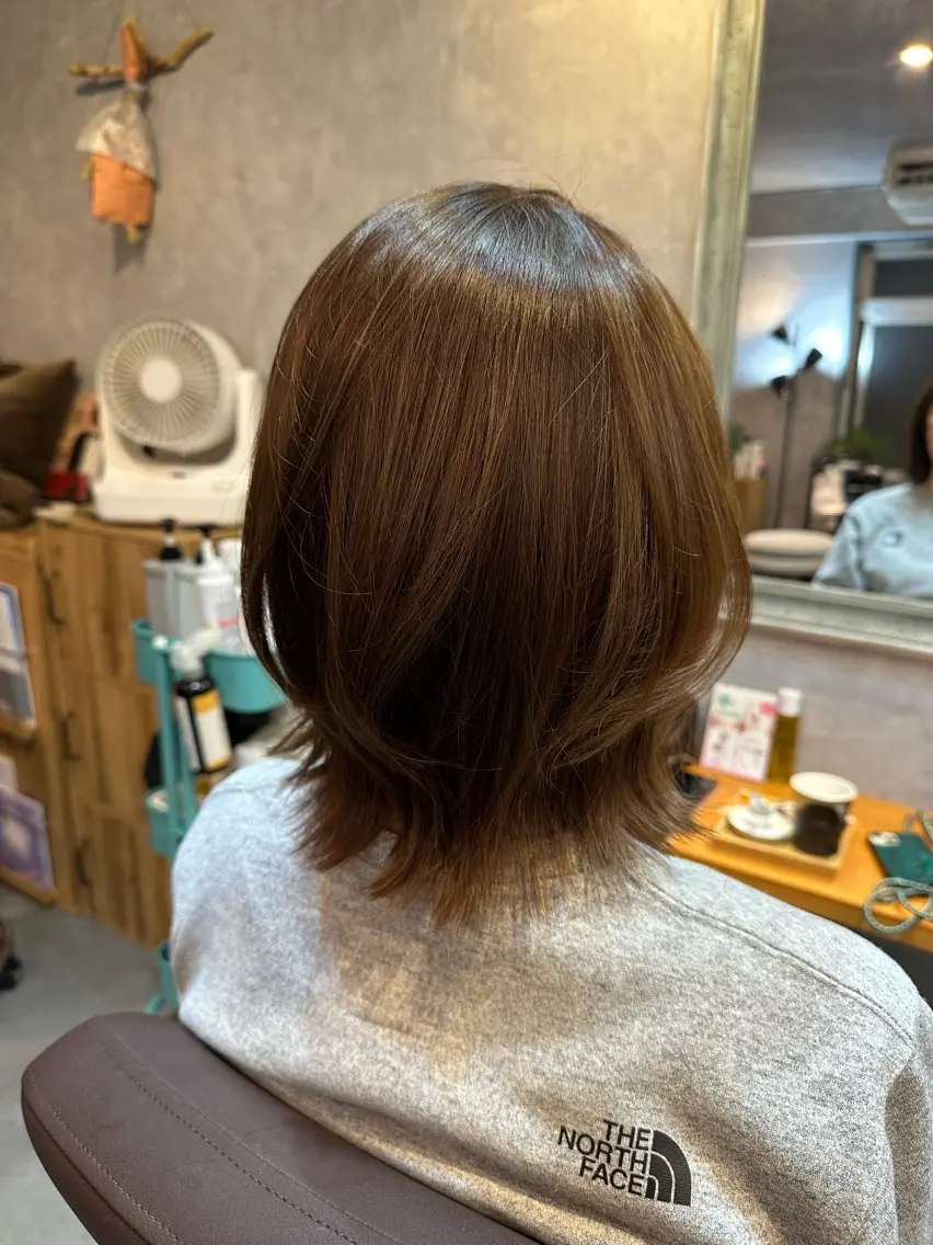 ミディアム カット ヘアカラー トリートメント trym/ 木原裕希のヘアスタイル